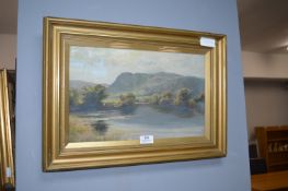 Unsigned Oil on Canvas Highland Scene