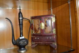 Oriental Style Miniature Chest of Drawer with Doub