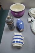 Lilac Potty, Decorative Jar with Cover, Blue Vase,