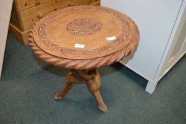 Ethnic Carved Wooden Side Table
