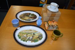 Hornsea Pottery Plates and Mugs, plus Wedgwood and