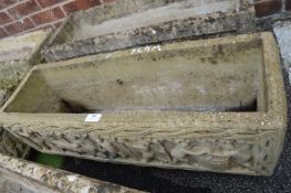 Large Concrete Garden Planter with Cherub Design