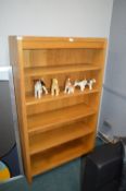 Oak Five Tier Open Front Bookcase
