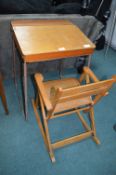 Vintage Child's Desk, and a Child's Folding Rocker
