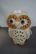 Studio Pottery Owl Lamp