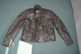 Ashman Full Leather Motorcycle Jacket Size: 46