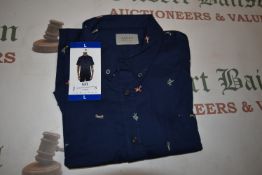*Jachs Men’s Navy Surfer Short Sleeve Shirt Size: L
