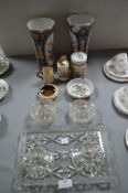 Assorted Cut Glass, Dressing Table Set, Oriental S