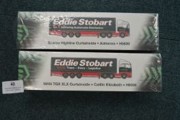 Two Eddie Stobart Scale Model Lorries - Scania Hig