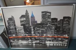 Framed Printed Photograph of New York Manhattan Sk