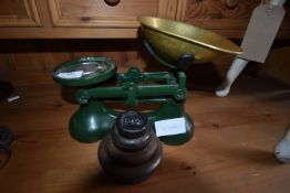 Reproduction Balance Scale with Brass Pan and Weig