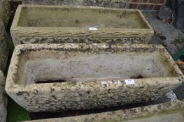 Large Concrete Garden Planter with Shell Design