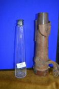 Vintage Leather Cased Glass Bottle