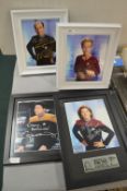 Four Framed & Signed Star Trek Photos
