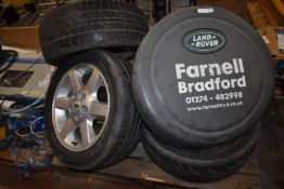 Five Assorted Wheels and a Land Rover Wheel Cover