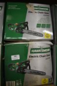 *Two Hawksmoor Electric Chainsaws (salvage)