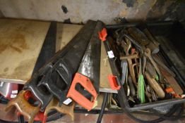 Quantity of Assorted Tools and Saws
