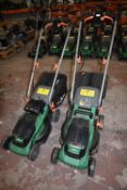 *Two Hawksmoor Cordless Lawnmowers with Two Batteries, and One Charger (salvage)