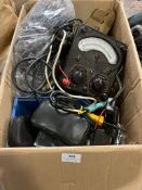 *Box Containing Network Cable Testers, Soldering Station, Avometer, etc.