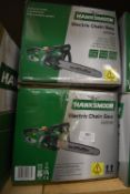 *Two Hawksmoor Electric Chainsaws (salvage)