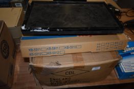 *Box of Assorted Cables, Monitor, UTP Patch Panel, etc.
