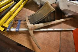 *Record 132 Marples Clamp Pickaxe and a Van Wheel Chock