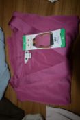 *Three Dot Lady’s Pink Short Sleeve V-Neck Top Size: XL