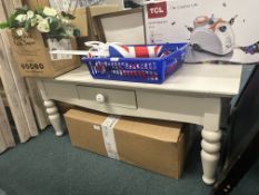 Marks & Spencer's Painted Occasional Table with Drawer on Four Turned Legs