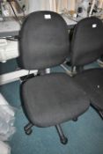 *Black Gas-Lift Typists Swivel Chair