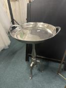 Polished Aluminium Tray on Stand