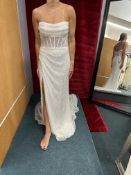 *Elena Ferrara Celeste Wedding Gown in Ivory Sequin Size: 12 RRP: £1690