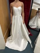 *Elena Ferrara Holly Strapless Mikado & Ivory Wedding Gown Size: 12 RRP: £1750