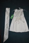 *Andrea Bainbridge Ellie Girl’s Silk Dupion Bridesmaid with Sash Dress RRP: £280