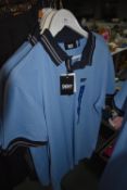 *DKNY Pale Bule & Navy Golf Top Size: L
