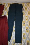 *Mondetta Blue Brushed Jacquard Leggings Size: S