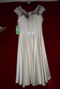*Elena Ferrara Lauren Crepe Backed, Faux Satin Silk & Lace Wedding Gown Size: 10 RRP: £1800