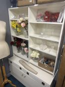 Retro Style White Display Stand over Cupboards