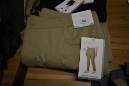 *Mondetta Beige Lined Cargo Trousers Size: 12