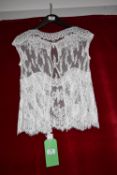 *Elena Ferrara Abe Lace Topper Size: 12 RRP: £400