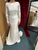 *Elena Ferrara Camellia Wedding Gown in Blossom Crepe & Lace Size: 10 RRP: 1650