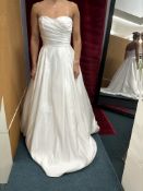 *Elena Ferrara Charlie Ivory Satin Wedding Gown Size: 12 RRP: £1640