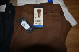 *Andrew Marc Brown Faux Suede Trousers Size: L