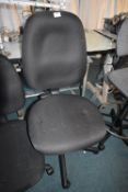 *Black Gas-Lift Typists Swivel Chair