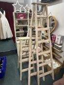 Pair of Shabby Chic Style Six Rung Display Ladders