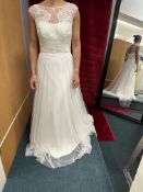 *Jesus Piero Kiera Braque EMB Tulle & Off White Mikado Taffeta Wedding Gown Size: 12 RRP: £2500