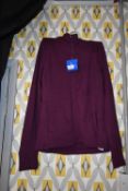 *Mondetta Plum Brushed Jacquard Full Zip Top Size: L