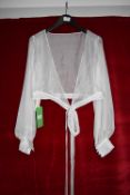 *Elena Ferrara Sasha Ivory Chiffon Wrap Top Size: 12 RRP: £495