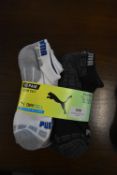 Ten Pairs of Puma Dry Cell Kid’s Trainer Socks Size: 2.5-5
