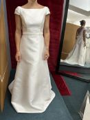 *Elena Ferrara Joe Wedding Gown in Mikado Ivory Size: 14 RRP: £1750