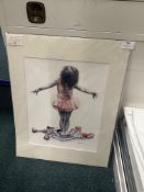 Print of a Young Ballerina by Mark Braithewaite